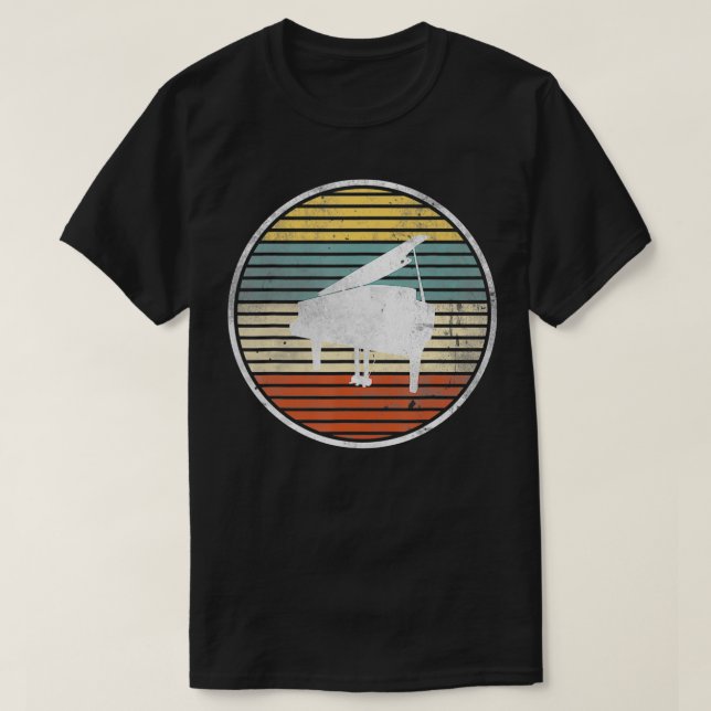 Retro Piano Player Pianist Gift Keyboard Musician  T-Shirt (Design vorne)