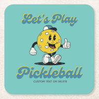 Retro Pickleball Cartoon Mascot Personalisierter T