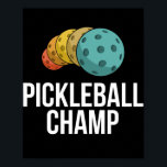 Retro Pickleball Champ Pickle Ball Champion Poster<br><div class="desc">Retro Pickleball Champ Pickle Ball Champion Grandpa Men Gift. Perfect gift for your dad,  mom,  papa,  men,  women,  friend and family members on Thanksgiving Day,  Christmas Day,  Mothers Day,  Fathers Day,  4th of July,  1776 Independent day,  Veterans Day,  Halloween Day,  Patrick's Day</div>