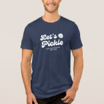 Retro Pickleball Lasse Personalisierten Pickle-Tex Tri-Blend Shirt<br><div class="desc">Super coole Pickleball-T - Shirt mit einem weißen Pickleball, "Let's Pickle" in einem lustigen Retro-Schriftart und Ihren eigenen Text. Fügen Sie einen Namen, einen Pickleball Clubnamen, lustiges Sprichwort, etc. hinzu. Ermöglicht die perfekte Ergänzung zu jedem Pickleball Party, Turnieren oder Event - erhalten Sie passende T - Shirt für Ihren Turnierpartner....</div>