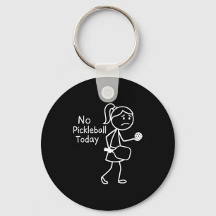 Retro-Pickleball-Pickleball-Sport-traurige-Figuren Schlüsselanhänger