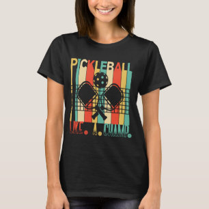 Retro Pickleball wie ein Kampfflugzeug, Ball, Netz T-Shirt