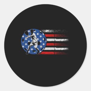 Retro Picklell Player Usa Flag Unabhängigkeit 4. T Runder Aufkleber