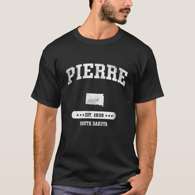 Retro Pierre South Dakota SD Throwback Athletic Cl T-Shirt (Vorderseite)