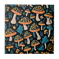 Retro-Pilz-Groove-Keramikfliese