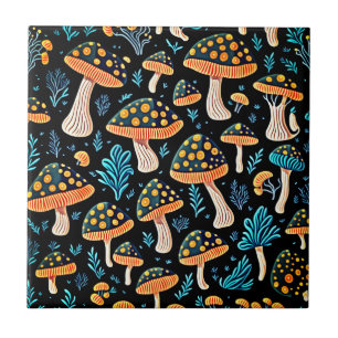 Retro-Pilz-Groove-Keramikfliese Fliese