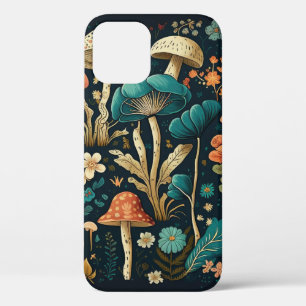 Retro-Pilz- und Blumenillustrationsdesign Case-Mate iPhone Hülle