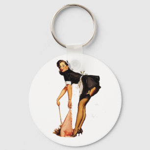 Retro-Pin-Up-Girl-Schlüsselanhänger Schlüsselanhänger