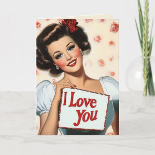 Retro Pin-Up Liebe Einladung