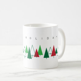 Retro Pine Tree Holiday Kaffeetasse