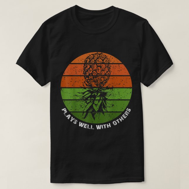 Retro Pineapple Summer Vibes Design T-Shirt (Design vorne)