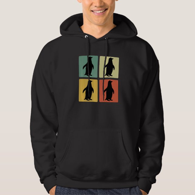 Retro Pinguine Hoodie (Vorderseite)