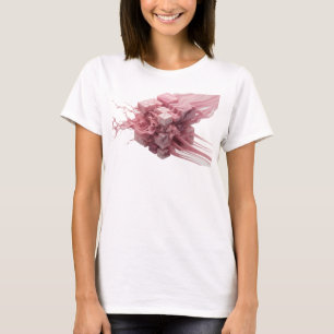 Retro Pink Abstrakte Würfel Visuelles Design T-Shirt