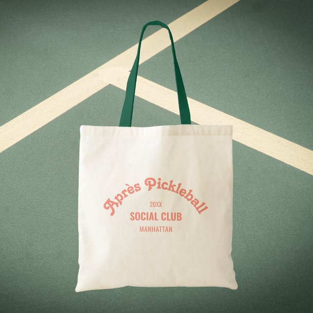 Retro Pink Après Pickle Ball Social Club Tragetasche (Von Creator hochgeladen)