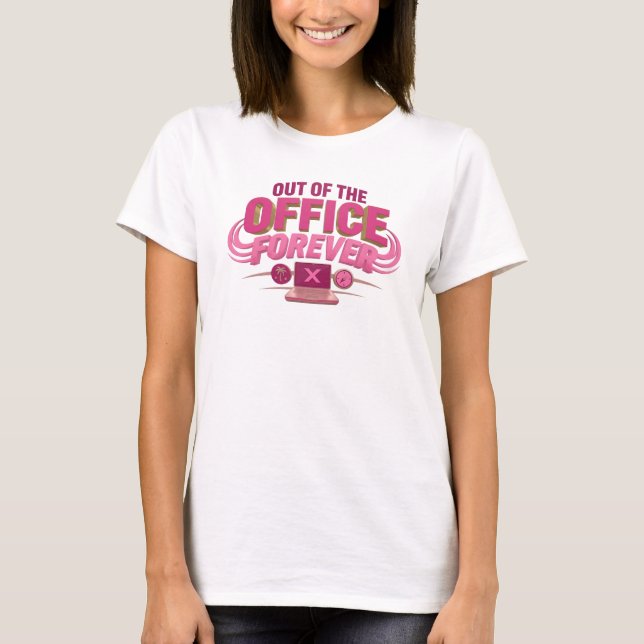 Retro Pink AUS DEM BÜRO Trendy Tee (Vorderseite)