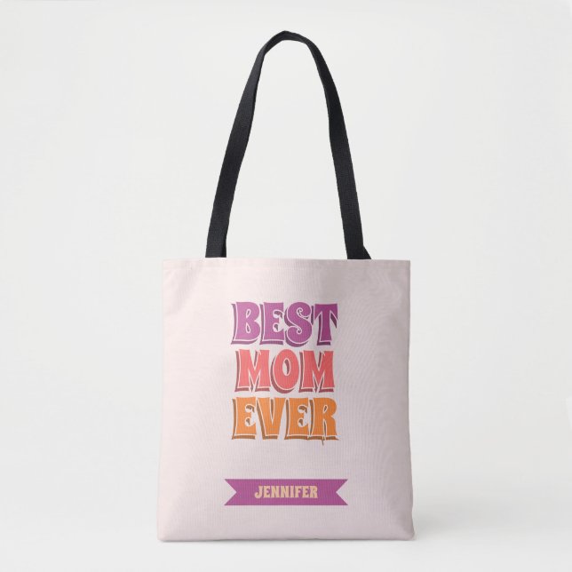 Retro Pink Beste Mutter Aller Zeiten Benutzername  Tasche (Vorderseite)