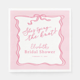 Retro Pink Bow Sie bindet den Knoten Serviette