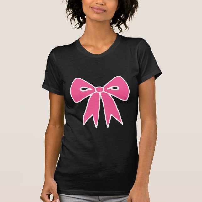 Retro Pink Bow T - Shirt (Vorderseite)