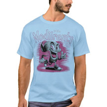Retro-Pink-Cartoon-Charakter-T-Shirt