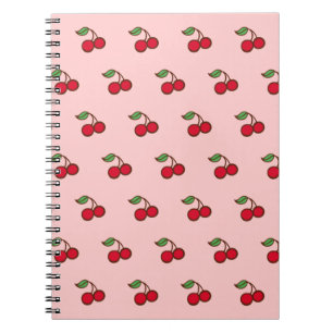 Retro Pink Cherry School Carnet Journal cadeau