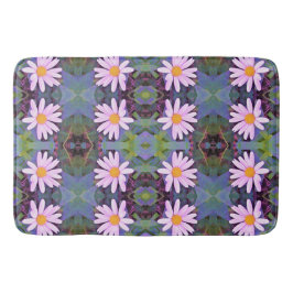 Retro Pink Daisy Blume Pattern Badematte