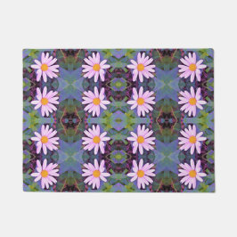 Retro Pink Daisy Blume Pattern Fußmatte