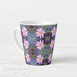 Retro Pink Daisy Blume Pattern Milchtasse