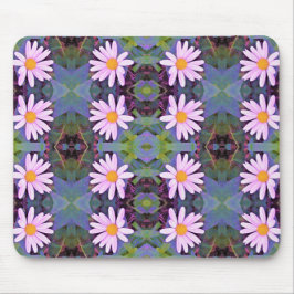 Retro Pink Daisy Blume Pattern Mousepad