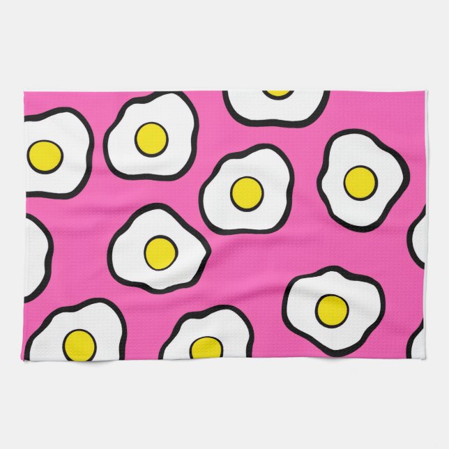 Retro pink egg towel geschirrtuch (Horizontal)