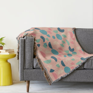 Retro Pink farbenfrohe moderne geometrische Tribal Decke
