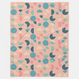 Retro Pink farbenfrohe moderne geometrische Tribal Fleecedecke