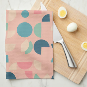 Retro Pink farbenfrohe moderne geometrische Tribal Geschirrtuch