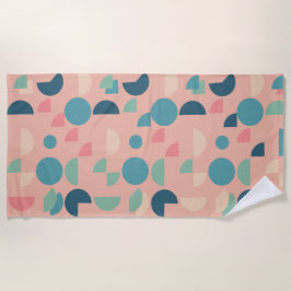 Retro Pink farbenfrohe moderne geometrische Tribal Strandtuch