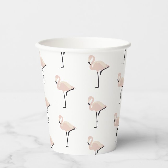 Retro Pink Flamingo Last Flamingle Brautparty Pappbecher (Vorderseite)