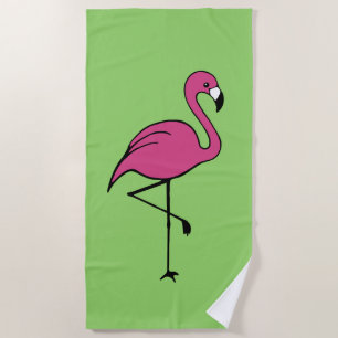 Retro Pink Flamingo Pool Beach Handtuchgeschenk Strandtuch