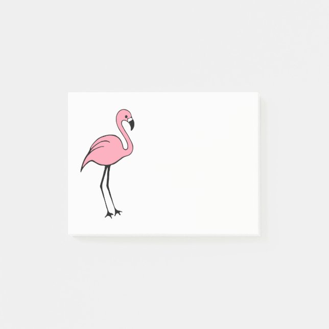 Retro Pink Flamingo Post it Notes Geschenk Post-it Klebezettel (Vorderseite)
