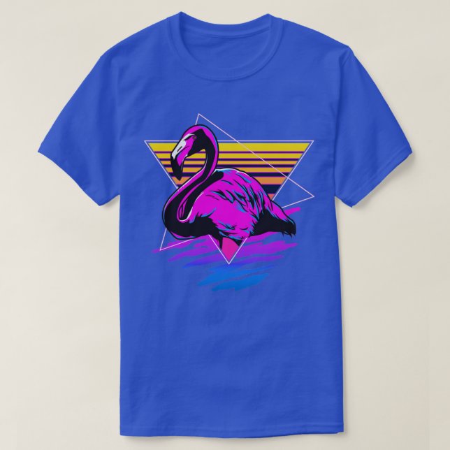 Retro Pink Flamingo T-Shirt (Design vorne)