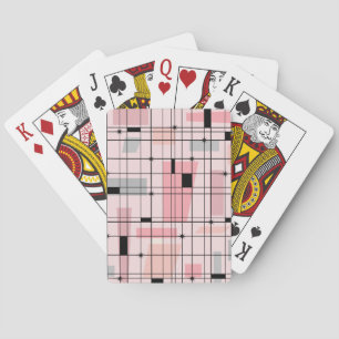 Retro Pink Gitter und Sternenexplosionen Spielkart Spielkarten
