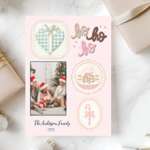 Retro Pink Grüne Weihnachten