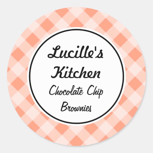 Retro Pink Kitchen Stickers (Vorderseite)