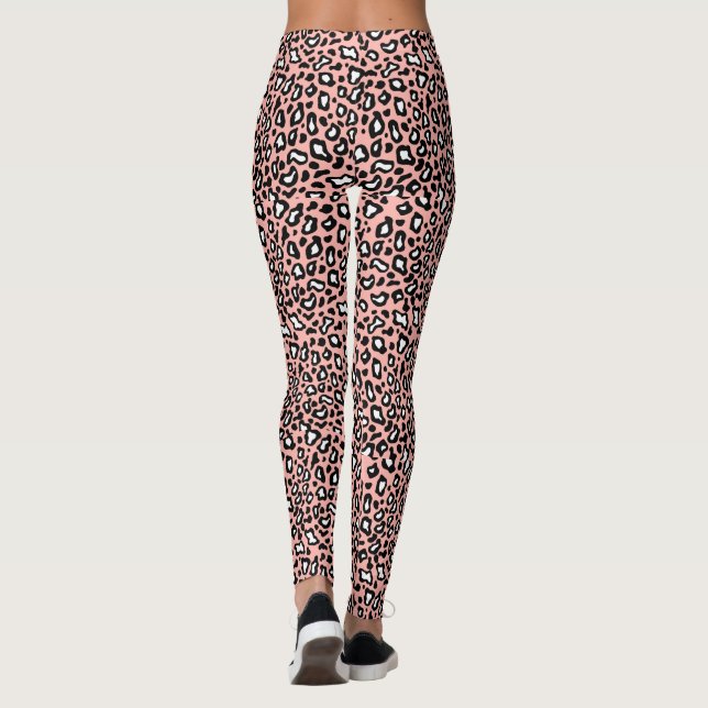 Retro Pink Leopard Leggings (Rückseite)