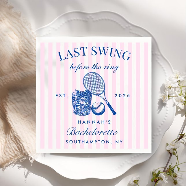 Retro Pink Letzte Swing vor dem Ring Tennis Bach Serviette (Von Creator hochgeladen)