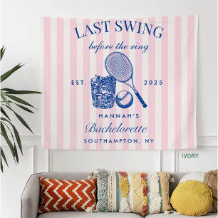 Retro Pink Letzter Schwung Vor Dem Ring Tennis Bac Fleecedecke
