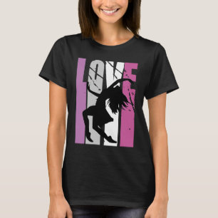 Retro Pink Live Liebe Dance Coach Womens Birthday  T-Shirt