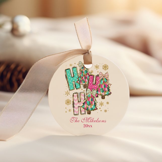 Retro Pink Nutcracker Weihnachten Runder Aufkleber (Von Creator hochgeladen)