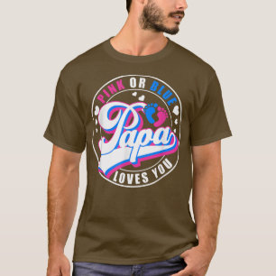 Retro Pink oder Blue Papa Lieben, die Sie Baby Ges T-Shirt
