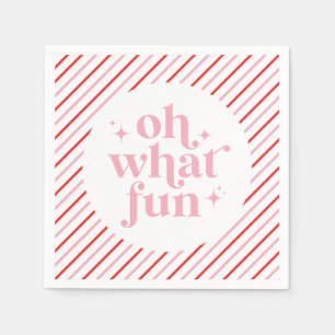 Retro Pink Oh, was Spaß Serviette