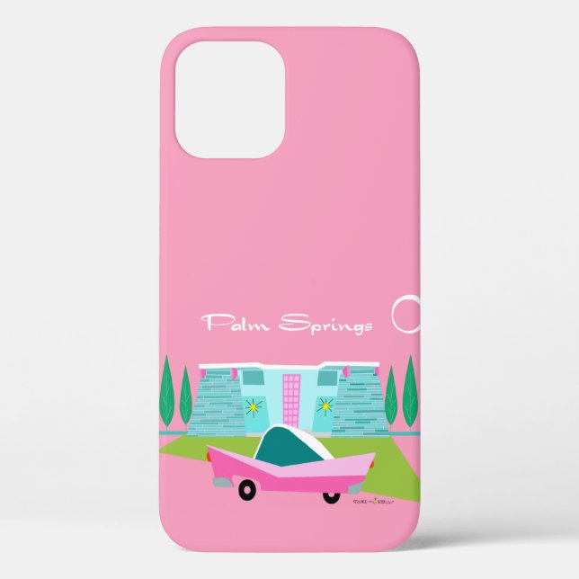 Retro Pink Palm Springs iPhone / iPad Gehäuse Case-Mate iPhone Hülle (Rückseite)
