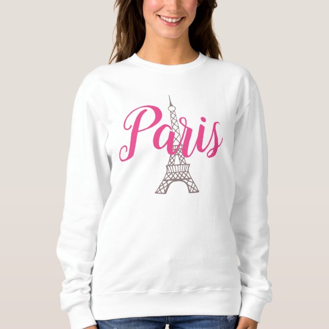 Retro Pink Paris Sweatshirt  (Vorderseite)
