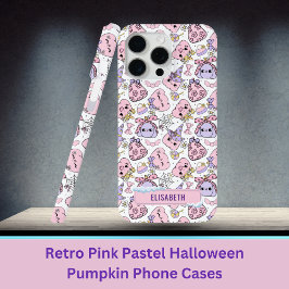 Retro Pink Pastel Halloween Pumpkin Phone Fälle Case-Mate iPhone Hülle